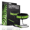 INTOYOU SHINING LINE GLOW IN THE DARK COLLAR WITH LEASH - MYSTIC SEX SHOP