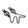LATETOBED BDSM LINE JAPANESE NIPPLE CLAMPS WITH CHAIN BLACK - MYSTIC SEX SHOP
