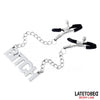 LATETOBED BDSM LINE NIPPLE CLAMPS WITH CHAIN - BITCH - MYSTIC SEX SHOP