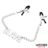 LATETOBED BDSM LINE NIPPLE CLAMPS WITH CHAIN - SLAVE - MYSTIC SEX SHOP