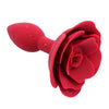 A-GUSTO ROSE SILICONE BUTT PLUG RED - MYSTIC SEX SHOP