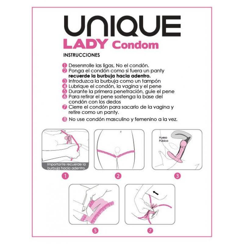 UNIQ LADY FEMALE CONDOMS NO LATEX 3 PCS - MYSTIC SEX SHOP