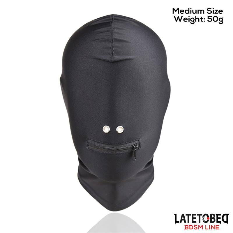 FULL COVER HOOD WITH ZIPPER IN THE MOUTH - MYSTIC SEX SHOP