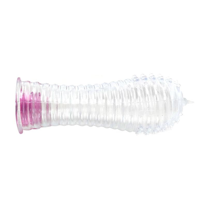 A-GUSTO VIBRATING PENIS SLEEVE CLEAR - MYSTIC SEX SHOP